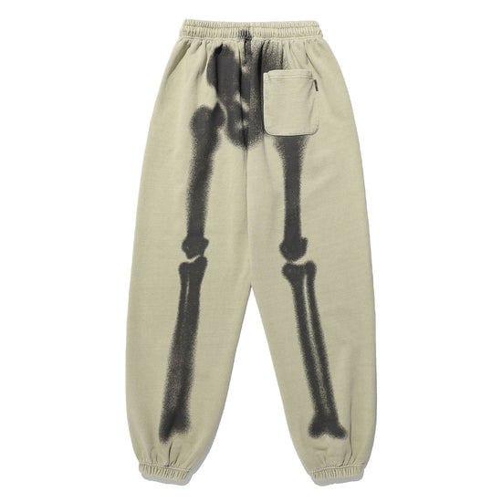 Nice Ghost Club Skull Graffiti Pigment Sweatpants [Beige]