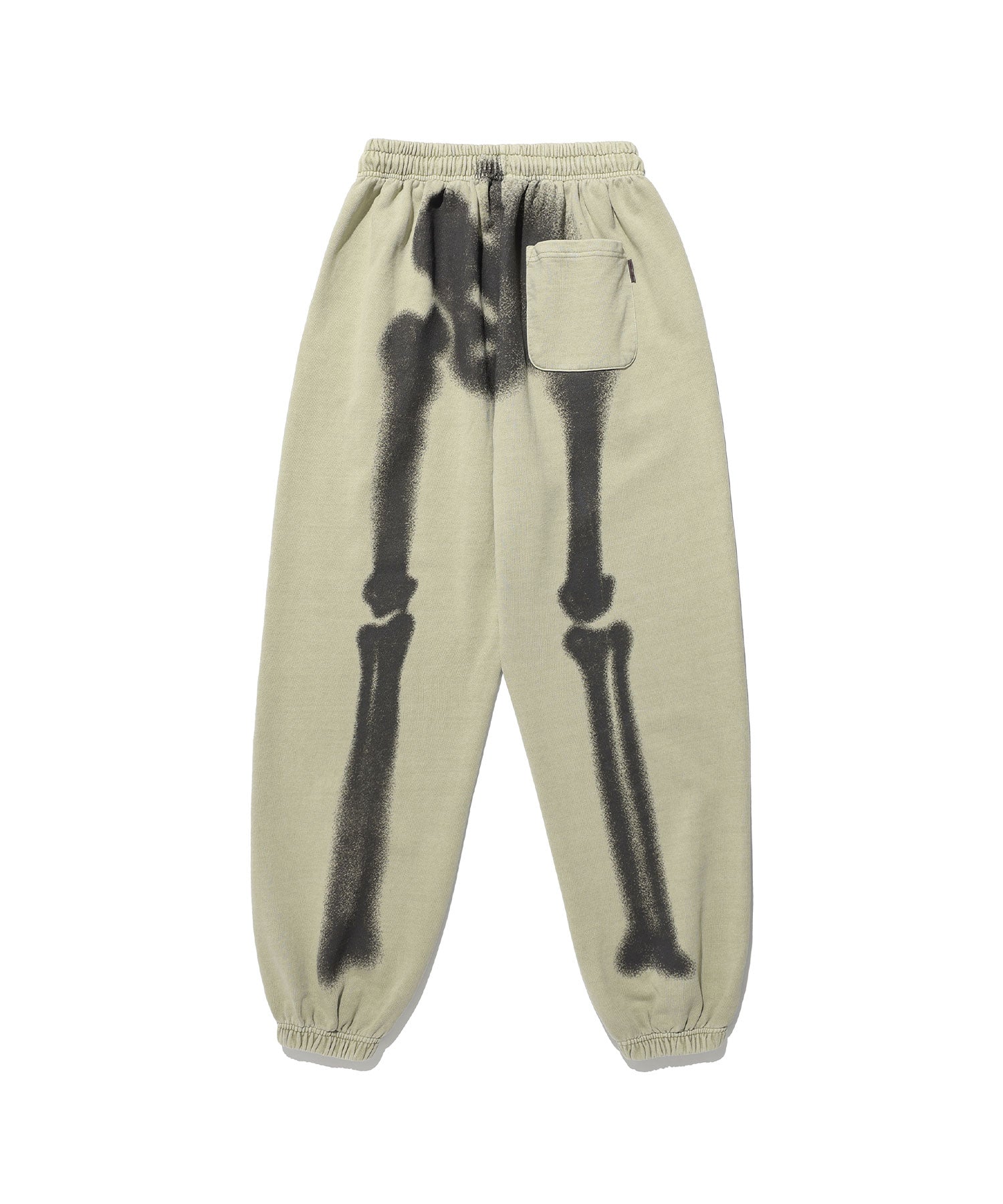 Nice Ghost Club Skull Graffiti Pigment Sweatpants [Beige]