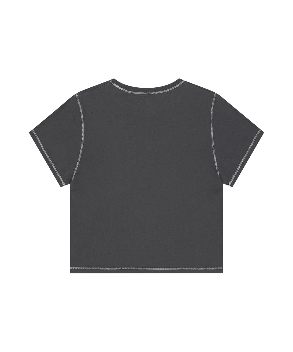 Mahagrid Pigment Butterfly Goth Crop Tee