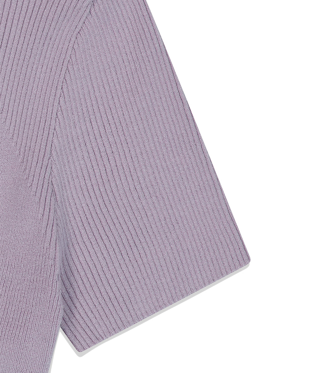 Mahagrid Button-Up Collar Knit