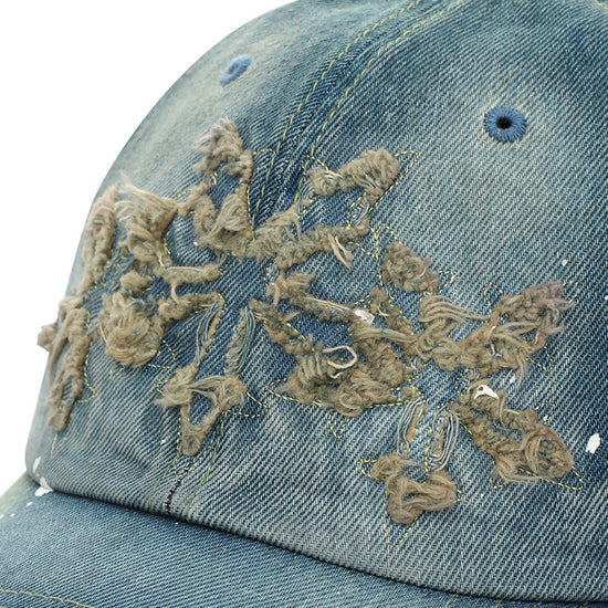 Mahagrid Washed Denim Cross Star Cap [Blue]