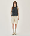 Marithé François Girbaud W ROUND COLLAR SLEEVELESS BLOUSE