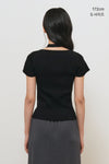 General Idea WOMAN Unbalanced Ribbed Strap Half Knit