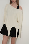 General Idea WOMAN Tie-Up Loose Fit Boat Neck T-Shirt