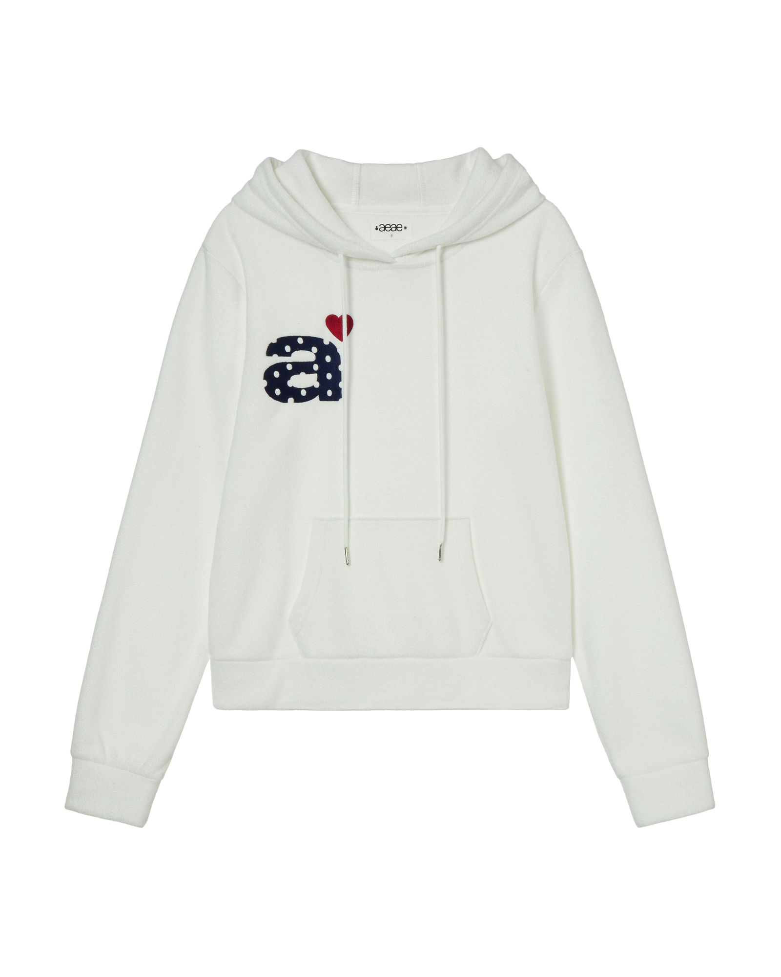 AEAE Dot Small Letter Fleece Hoodie