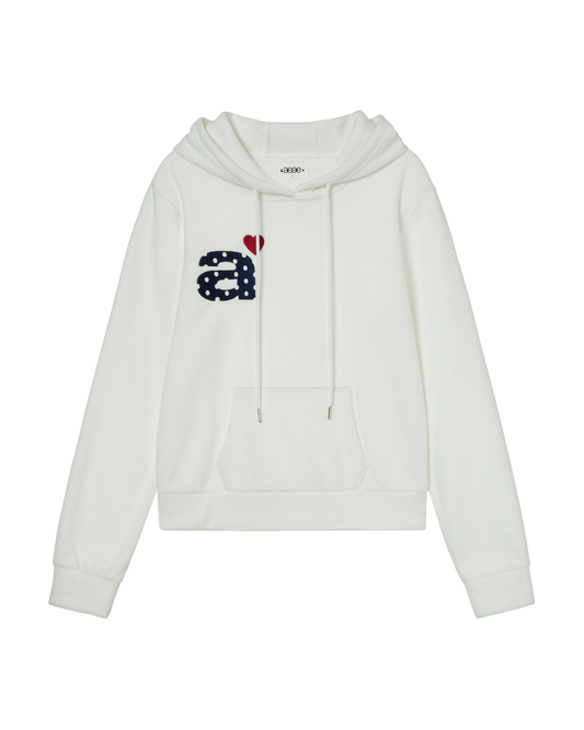 AEAE Dot Small Letter Fleece Hoodie