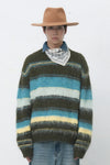 General Idea MAN Multi Stripe Hairy Pullover
