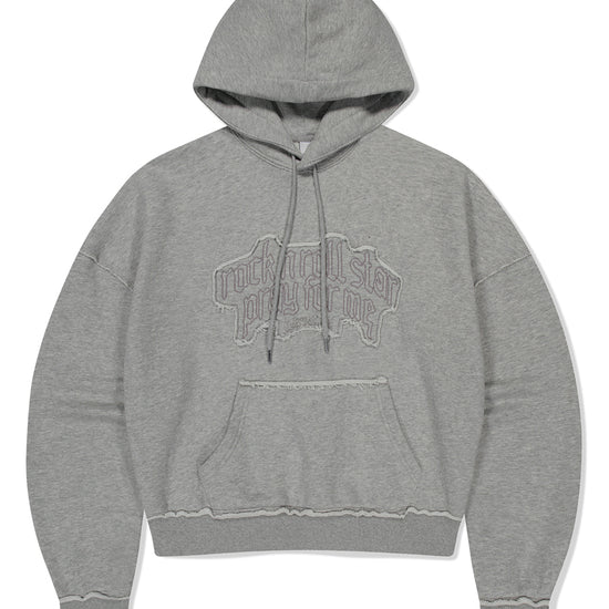 Mahagrid Raw Cut Pray Crop Hoodie