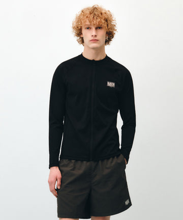 Marithé François Girbaud Marithé SPORT M ZIP-UP RASHGUARD BLACK