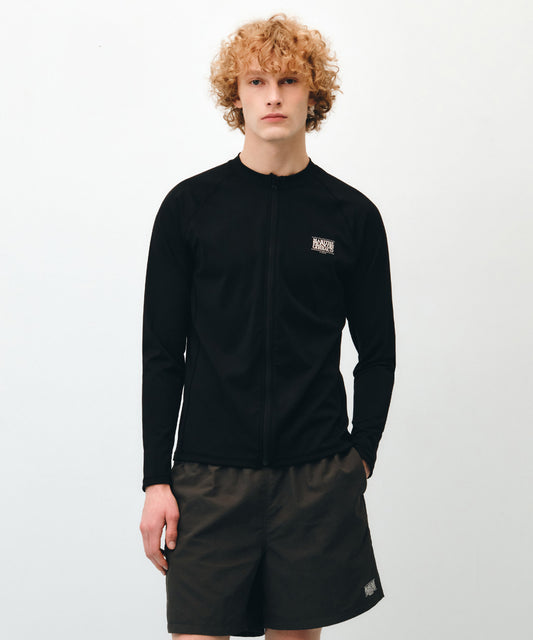 Marithé François Girbaud Marithé SPORT M ZIP-UP RASHGUARD BLACK