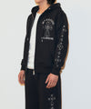 Mahagrid Cross Stud Hood Zip Up