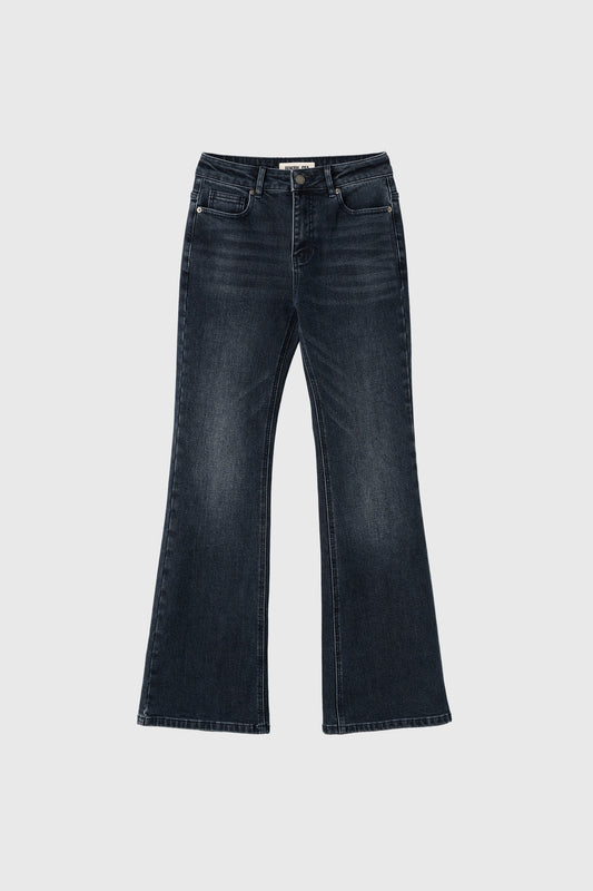 General Idea WOMAN Bootcut Washing Denim Pants [DEEP NAVY]