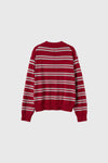 General Idea WOMAN Multi Stripe Loose Collar Knit