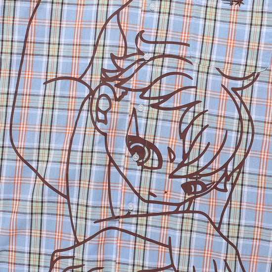 Nice Ghost Club Angel Check Big Big Half Shirt