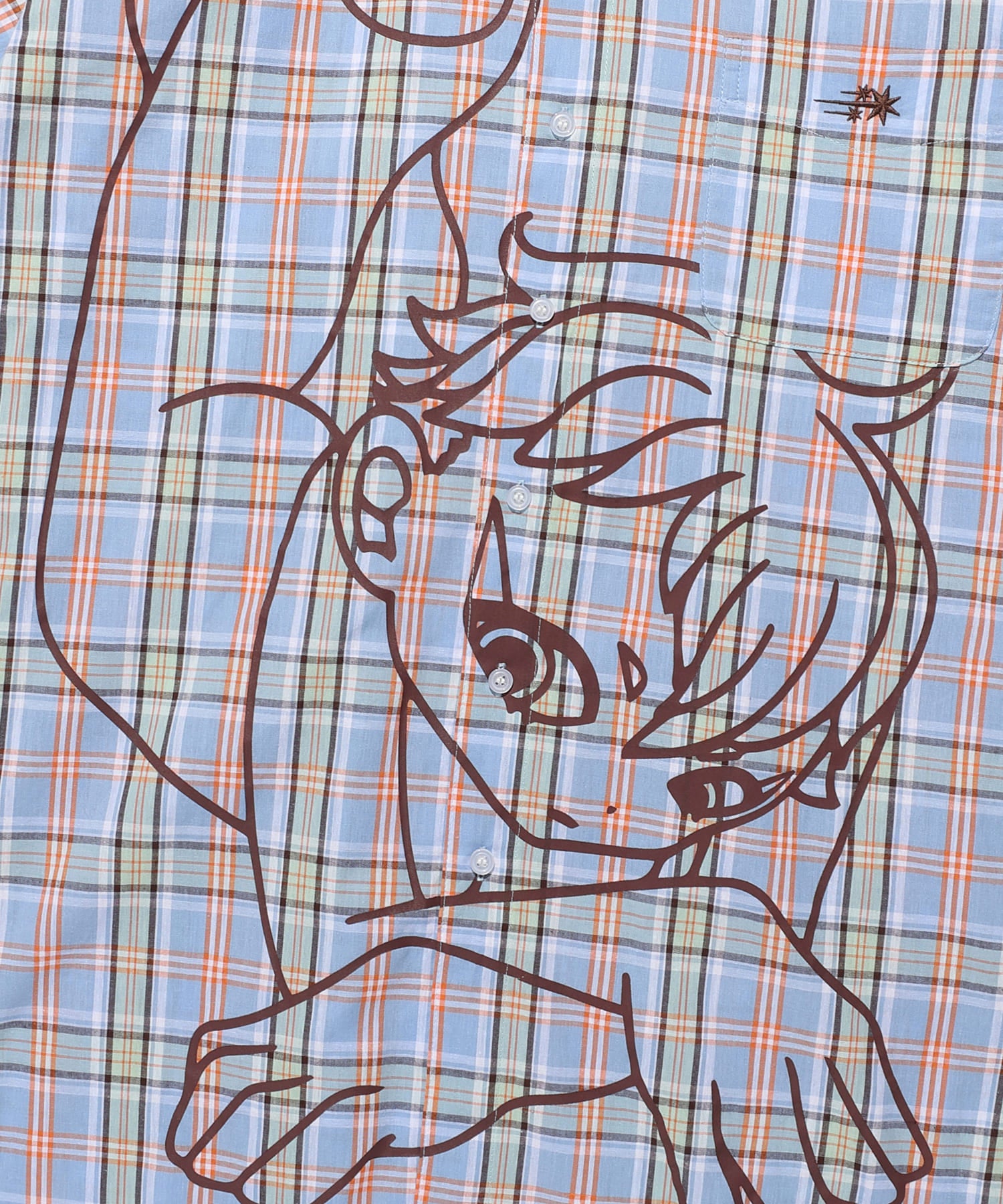 Nice Ghost Club Angel Check Big Big Half Shirt