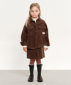 Marithé François Girbaud Kids Eiffel Label Corduroy Shirt Jacket Brown