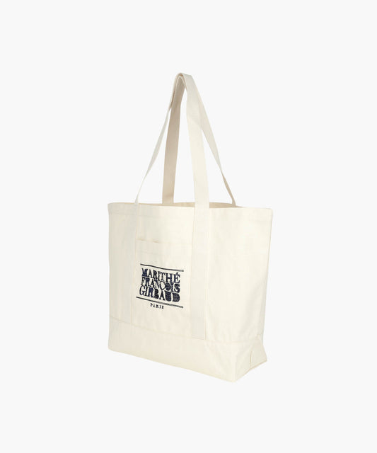 Marithé François Girbaud DRAWING CLASSIC LOGO BIG ECO BAG natural