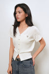 General Idea WOMAN Airy V-Neck Cable Cardigan