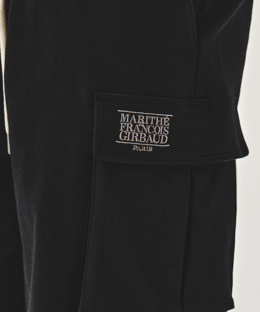 Marithé François Girbaud CLASSIC LOGO CARGO SWEAT SHORTS black