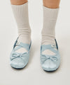 Marithé François Girbaud Women's Cross Banding Ribbon Flat Shoes in Silver