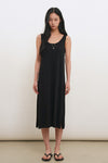 General Idea Woman Cool U-Neck Maxi Knit Dress [Black]