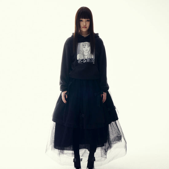 Nice Ghost Club Junji Ito Maniac Tomie Glitter Hoodie [Black]