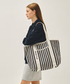 Marithé François Girbaud REGULAR LOGO BIG COTTON BAG stripe