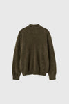 General Idea UNISEX Hairy Zip-Up Collar Cardigan
