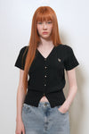 General Idea WOMAN Airy V-Neck Cable Cardigan