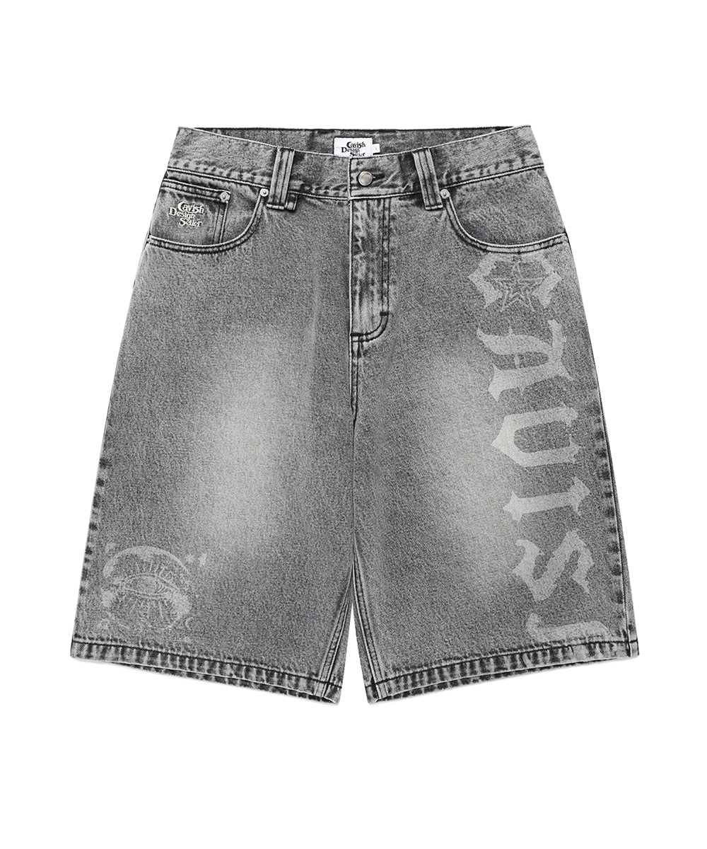 Cavish Overdyed Denim Shorts