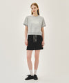 Marithé François Girbaud W VINTAGE CLASSIC LOGO HALF SWEATSHIRT melange gray