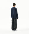 Mahagrid Track Collar Sweatshirt Navy