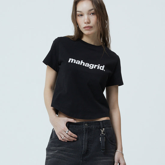 Mahagrid Dot Basic Logo Round Crop Tee