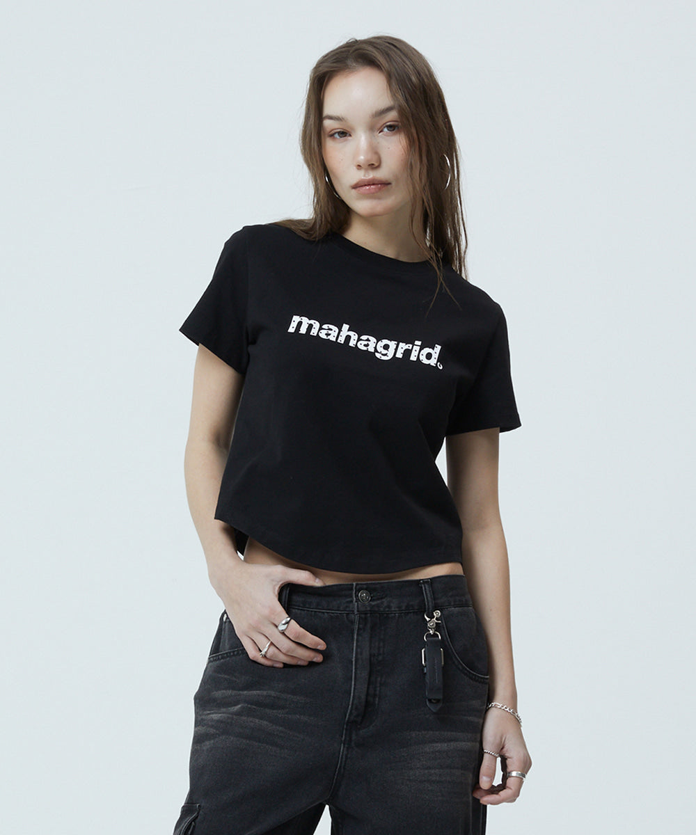 Mahagrid Dot Basic Logo Round Crop Tee