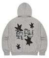 Mahagrid Pray Applique Zip Up Hoodie