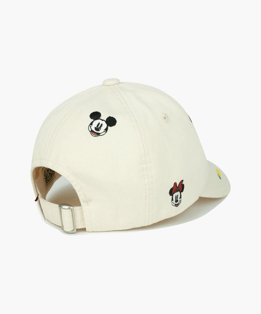 Marithé François Girbaud Disney Mickey Kids Pattern Ball Cap in Cream