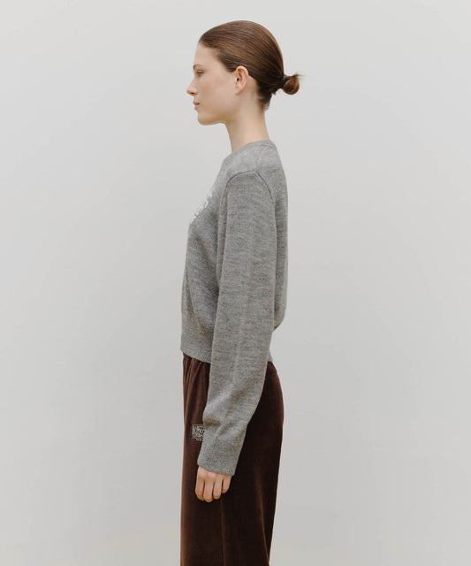 Marithé François Girbaud Marithé François Girbaud Sport W M+FG Logo Crop Pullover Melange Gray