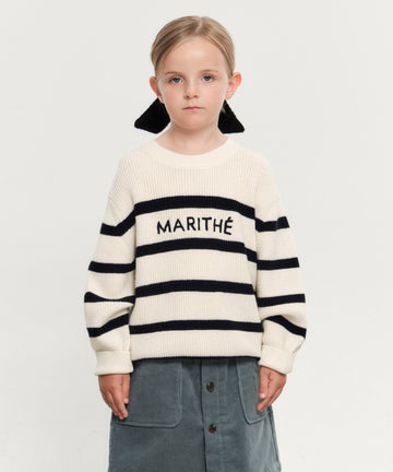 Marithé François Girbaud Kids Stripe Knit Pullover