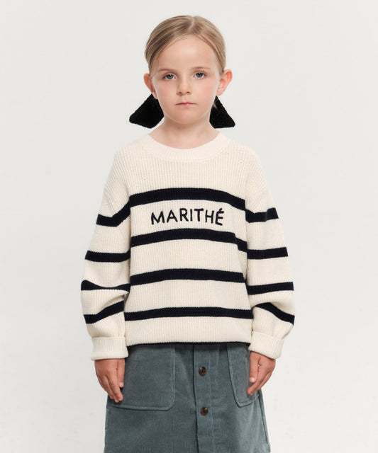 Marithé François Girbaud Kids Stripe Knit Pullover
