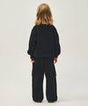 Marithé François Girbaud Kids Doodle Classic Logo Cargo Sweat Pants Black