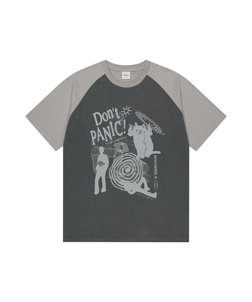 Mahagrid Don't Panic Pigment Raglan Tee