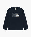 Marithé François Girbaud DOODLE CLASSIC LOGO LONG SLEEVE TEE HEATHER GRAY