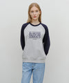Marithé François Girbaud Classic Logo Color Block Raglan Sweatshirt Burgundy