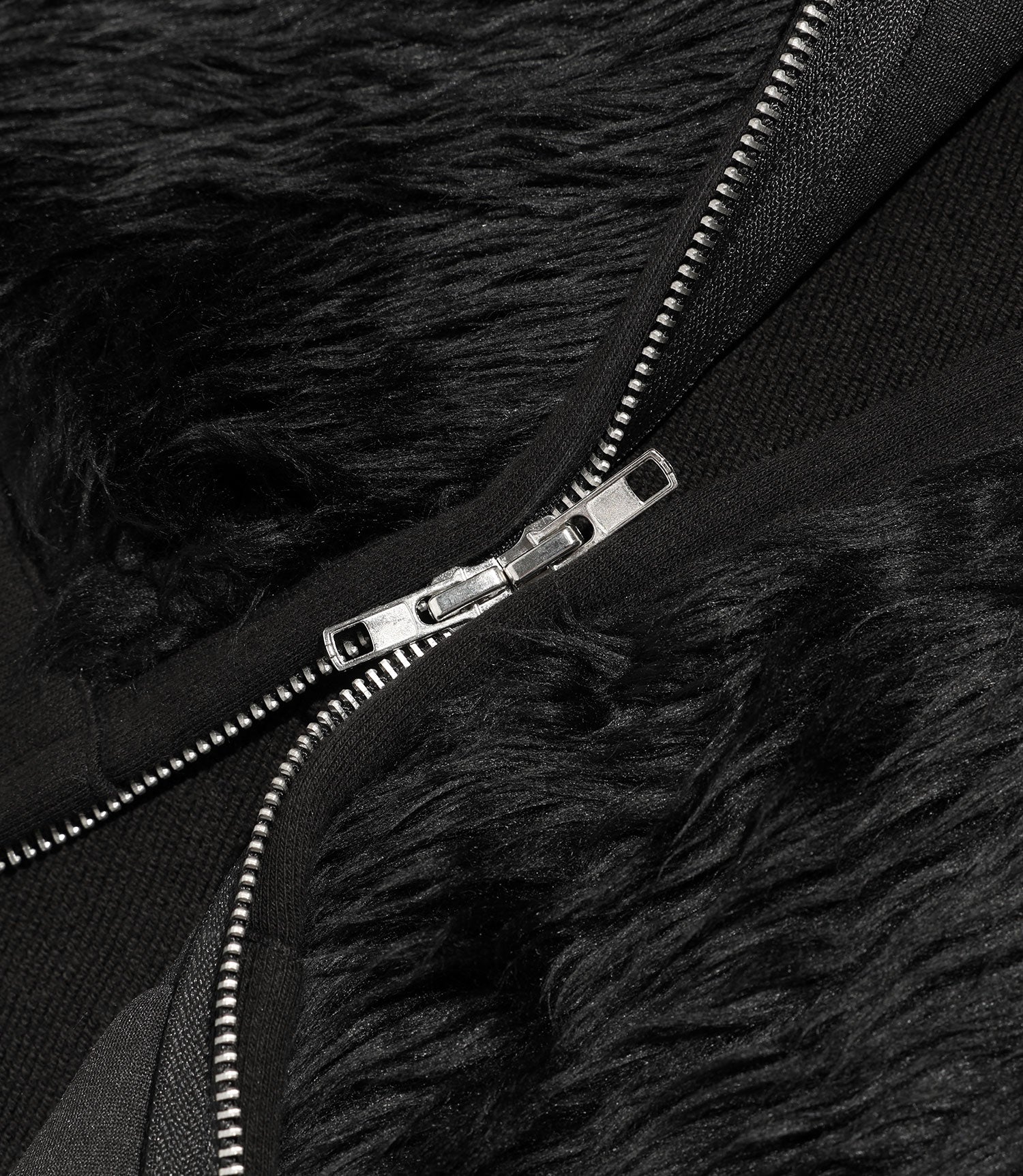 Nice Ghost Club Fur Yeti Zip-Up Hoodie [Black]