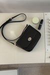 General Idea WOMAN Crack Faux Leather Crossbody Bag [BLACK]