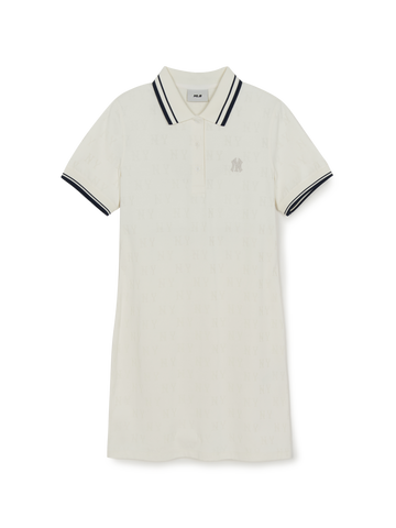 MLB Women's Classic Monogram Tone-on-Tone Jacquard Collar Ops