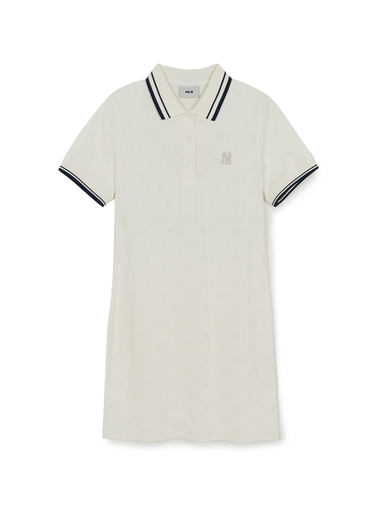 MLB Women's Classic Monogram Tone-on-Tone Jacquard Collar Ops