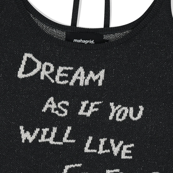 Mahagrid Lettering Sleeveless Knit