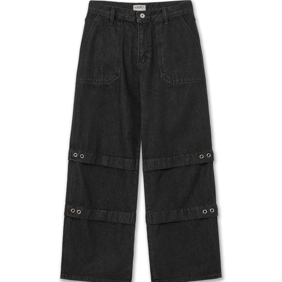 AEAE Layered Denim Pants [Black]