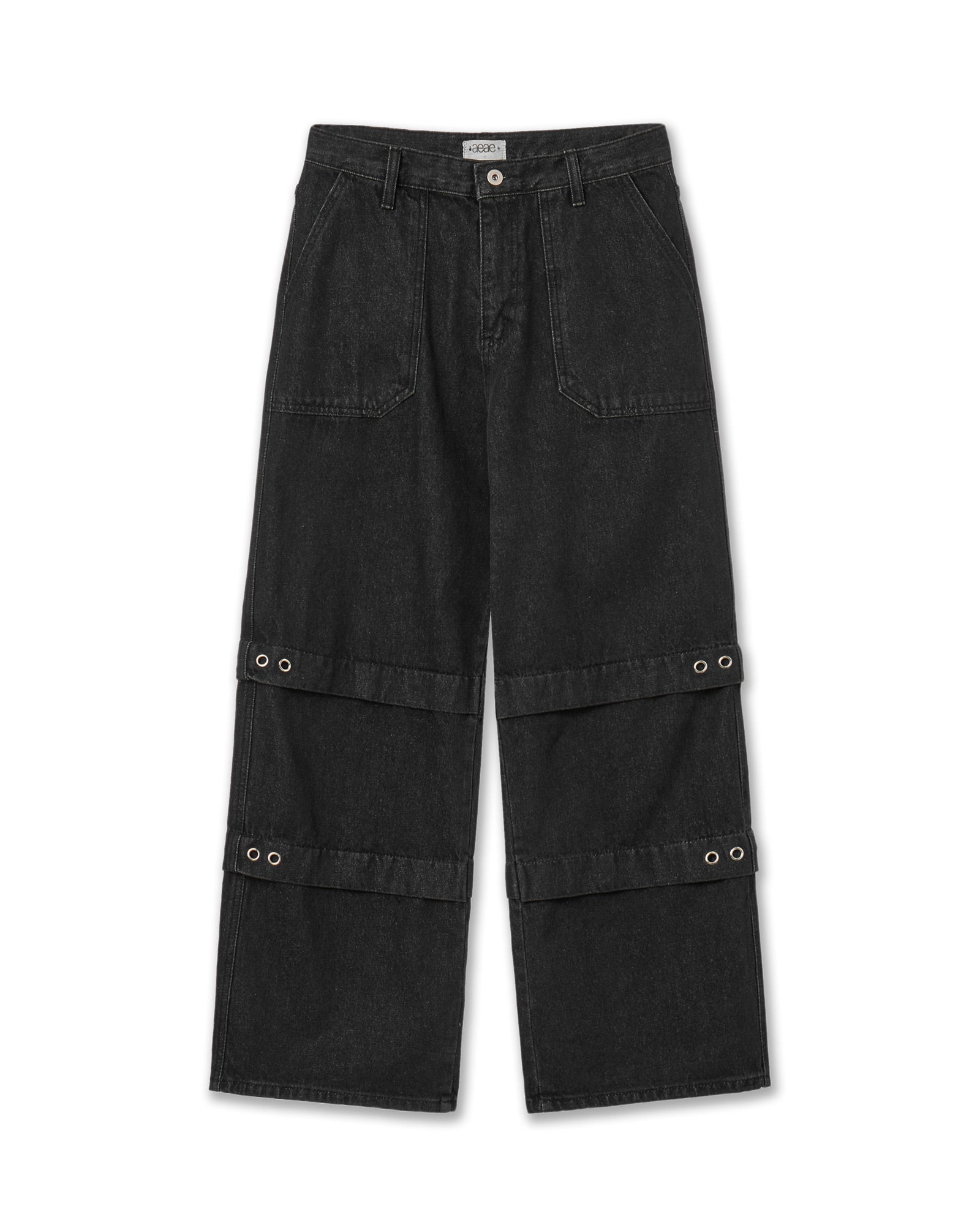 AEAE Layered Denim Pants [Black]